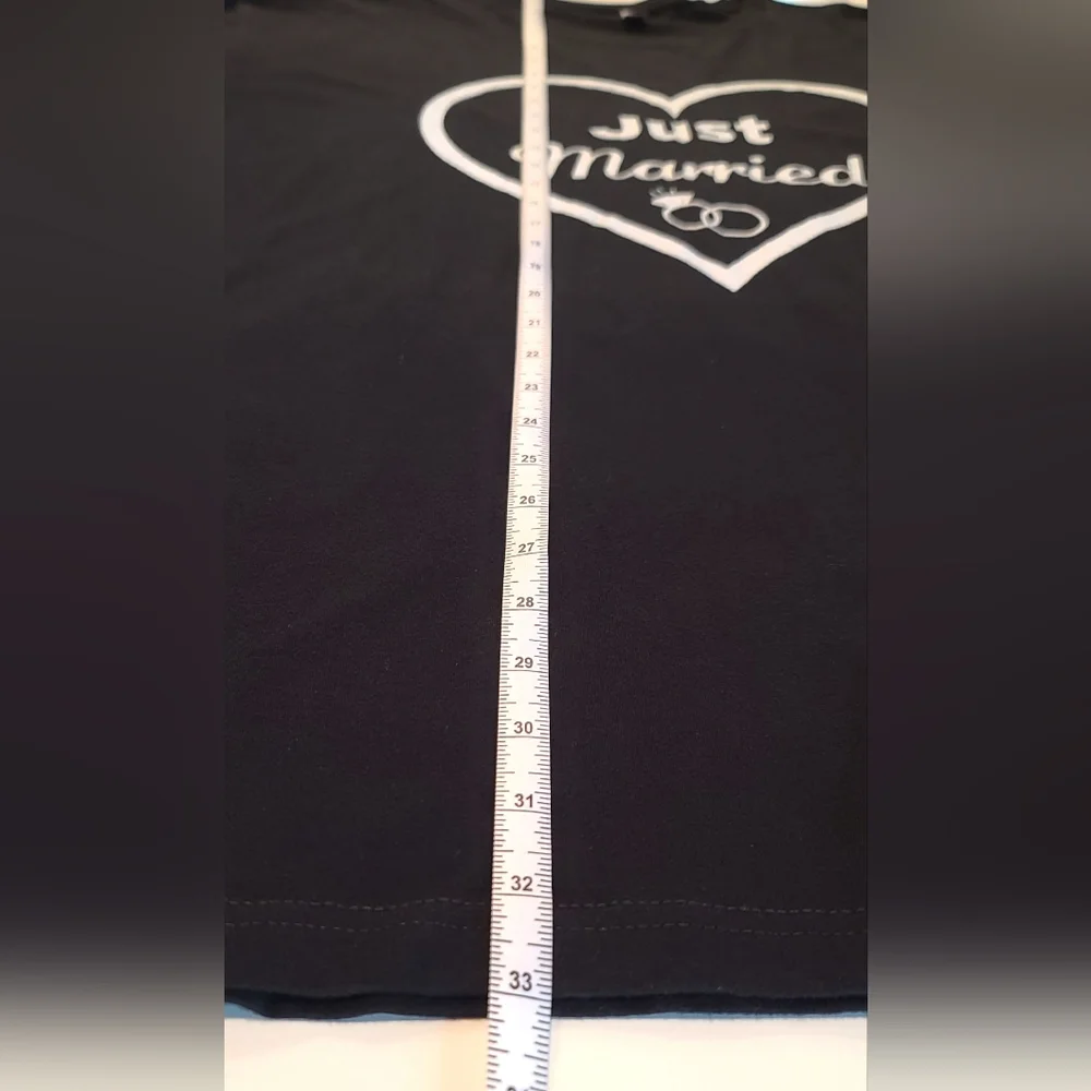 Matching “Just Married” Hubby & Wifey Black Shirts Bundle - Set of 2 XXL 18/20 - Picture 14 of 16